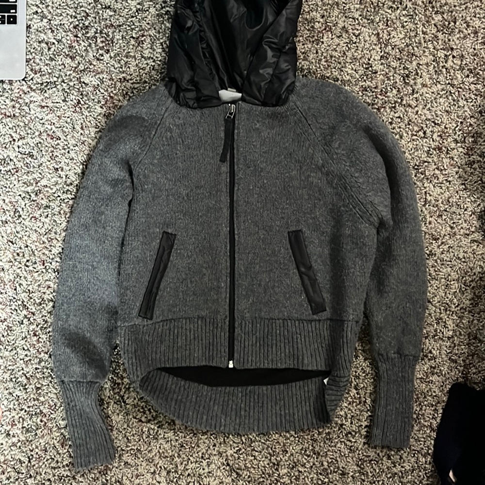 Athleta Fleece-Lined Sweater with Hoodie